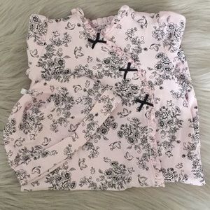 Bird Toile Footie & Hat 2- Piece Set